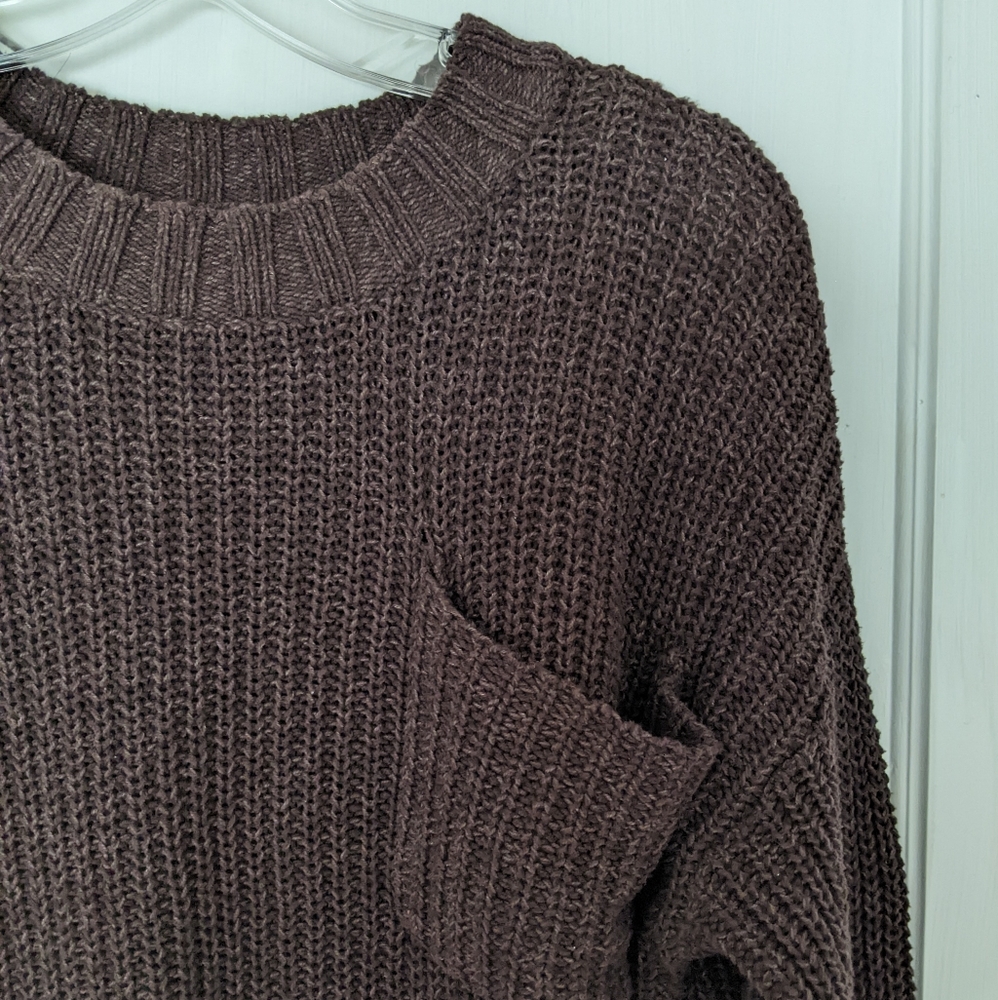 Lofty American Eagle Ae Brown Front Pocket Sweate… - image 1